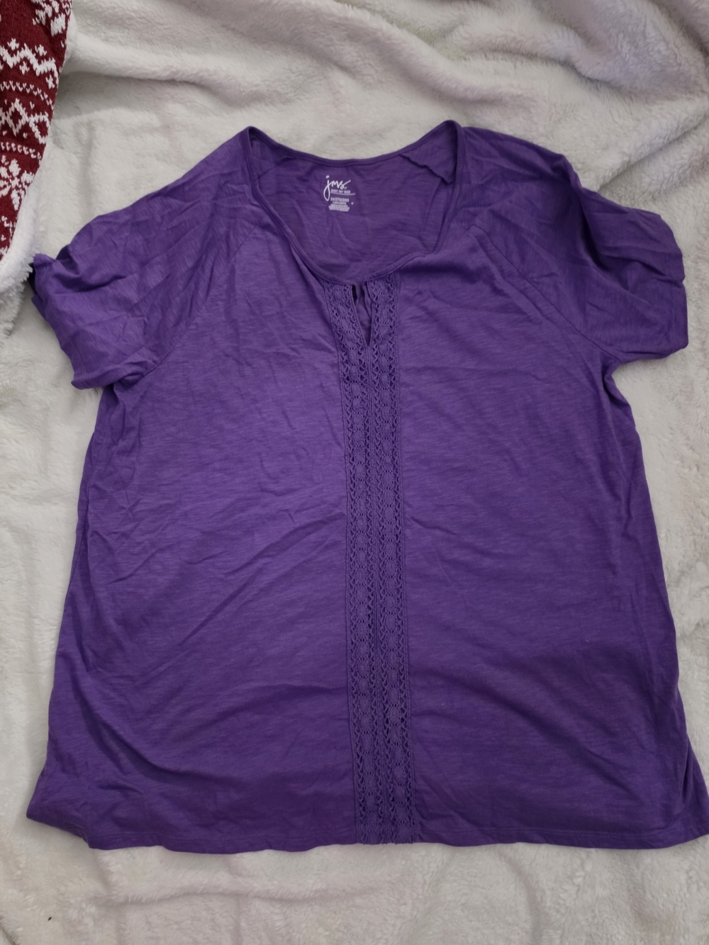 Just MY size Purple Short Sleeve Top